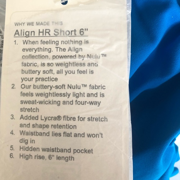 NEW Lululemon Align High-Rise Short 6” - Picture 5 of 6